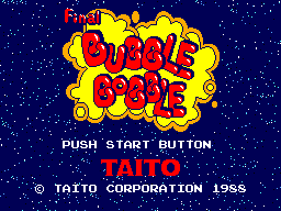 Final Bubble Bobble Title Screen
